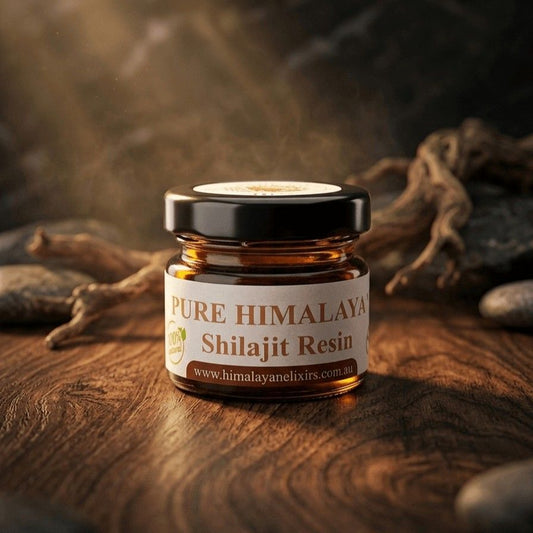 Pure Himalayan Shilajit resin jar by Himalayan Elixirs Australia