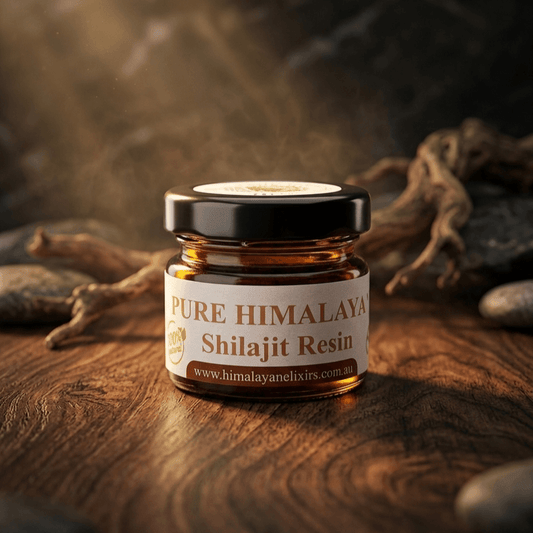 Pure Himalayan Shilajit resin jar by Himalayan Elixirs Australia