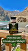 How to use Pure Himalayan Shilajit resin by measuring a small amount with the included stainless steel spoon and dissolving it in warm water.